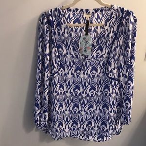 Ikat patterned top